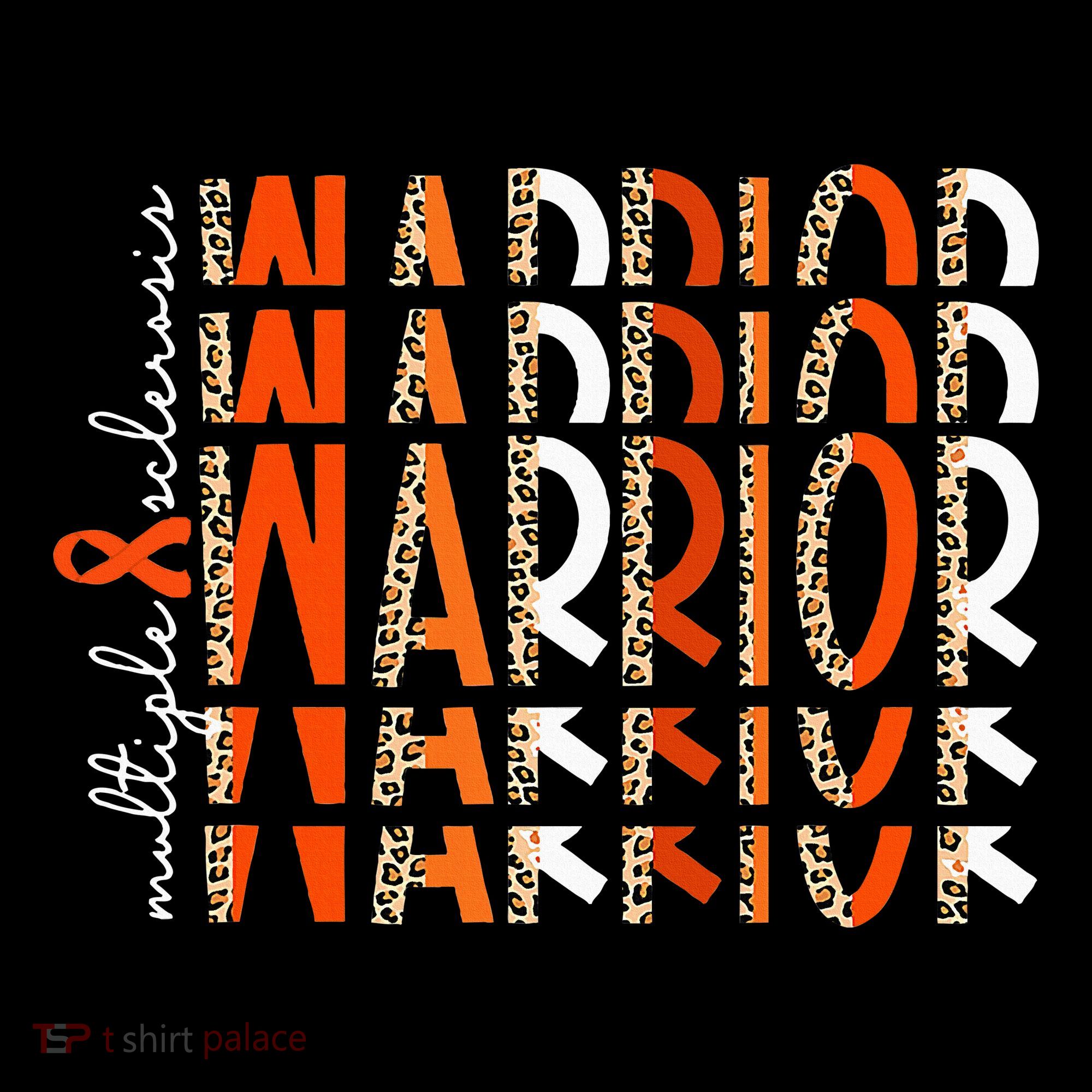 Ms Warrior Multiple Sclerosis Awareness Orange Ribbon Button