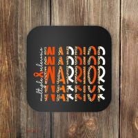 Ms Warrior Multiple Sclerosis Awareness Orange Ribbon Coaster thumb 0