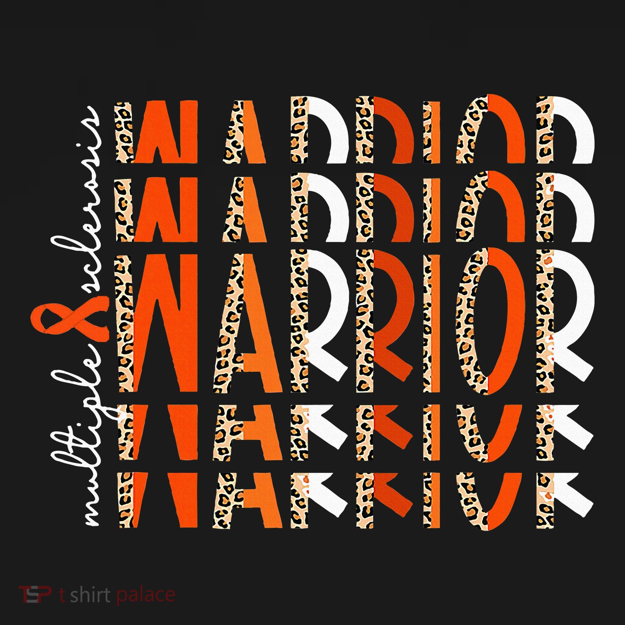 Ms Warrior Multiple Sclerosis Awareness Orange Ribbon Pajama Set