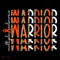 Ms Warrior Multiple Sclerosis Awareness Orange Ribbon Women's Hoodie thumb 2