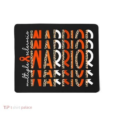 Ms Warrior Multiple Sclerosis Awareness Orange Ribbon Mousepad