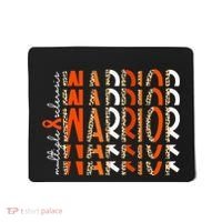 Ms Warrior Multiple Sclerosis Awareness Orange Ribbon Mousepad thumb 0