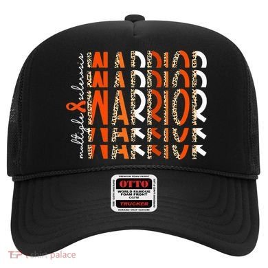 Ms Warrior Multiple Sclerosis Awareness Orange Ribbon Hat