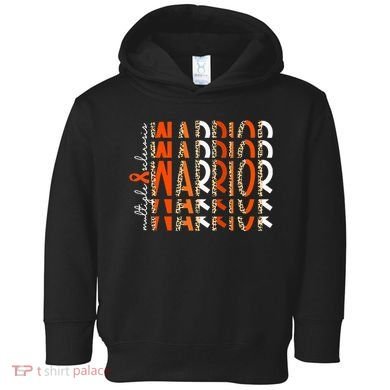 Ms Warrior Multiple Sclerosis Awareness Orange Ribbon Toddler Hoodie