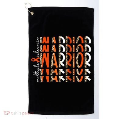 Ms Warrior Multiple Sclerosis Awareness Orange Ribbon Golf Towel