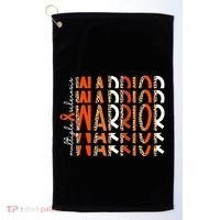 Ms Warrior Multiple Sclerosis Awareness Orange Ribbon Golf Towel thumb 0