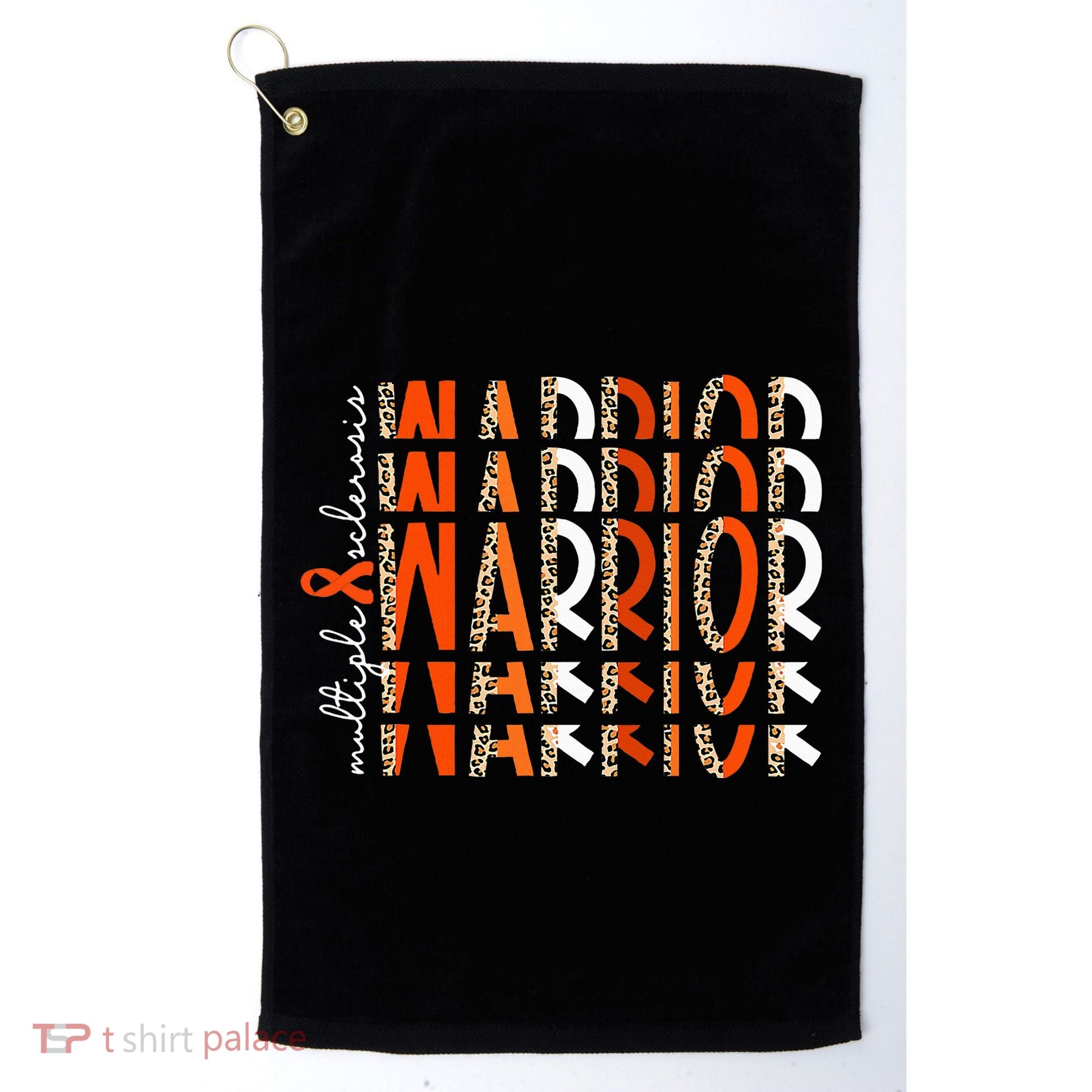 Ms Warrior Multiple Sclerosis Awareness Orange Ribbon Golf Towel