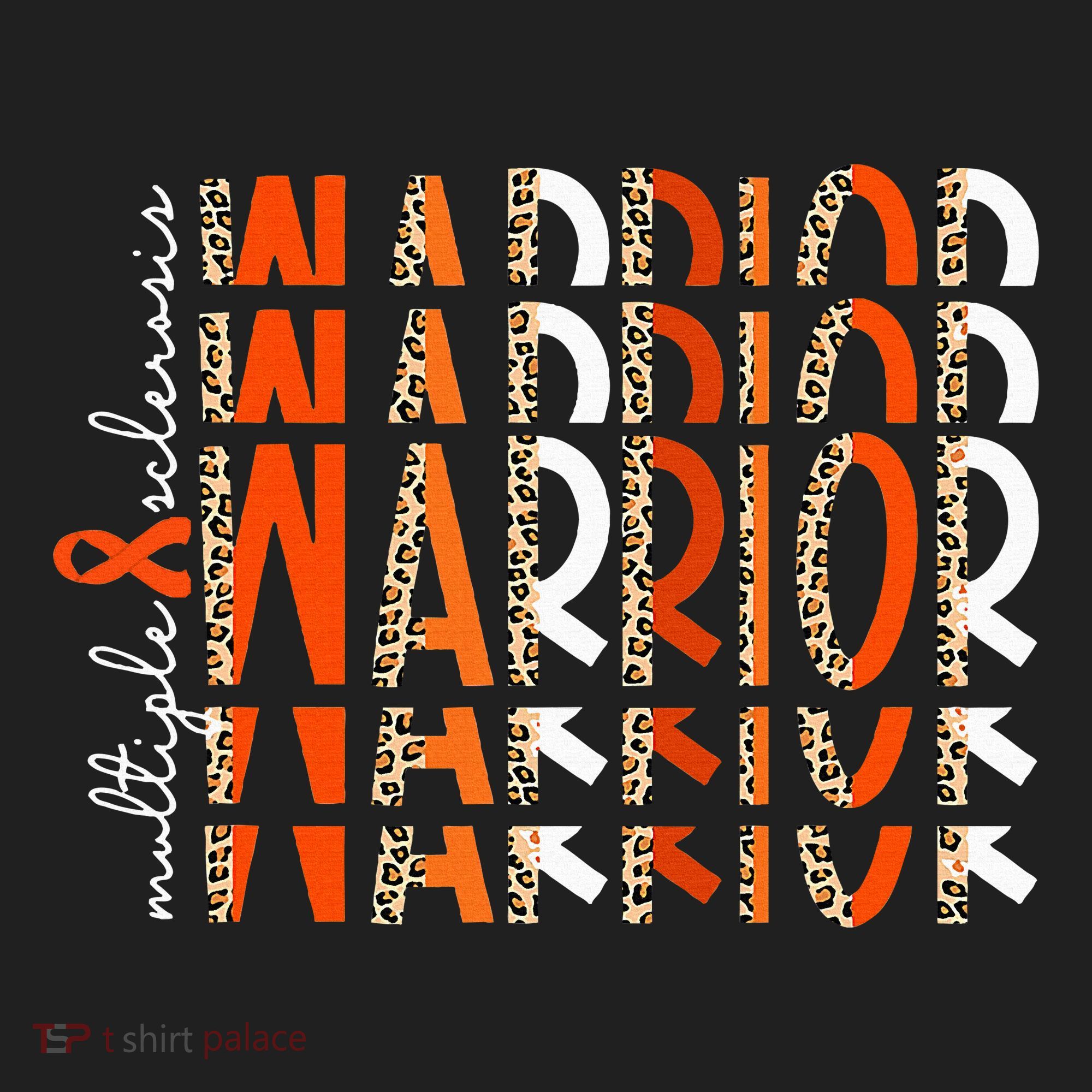 Ms Warrior Multiple Sclerosis Awareness Orange Ribbon Golf Towel