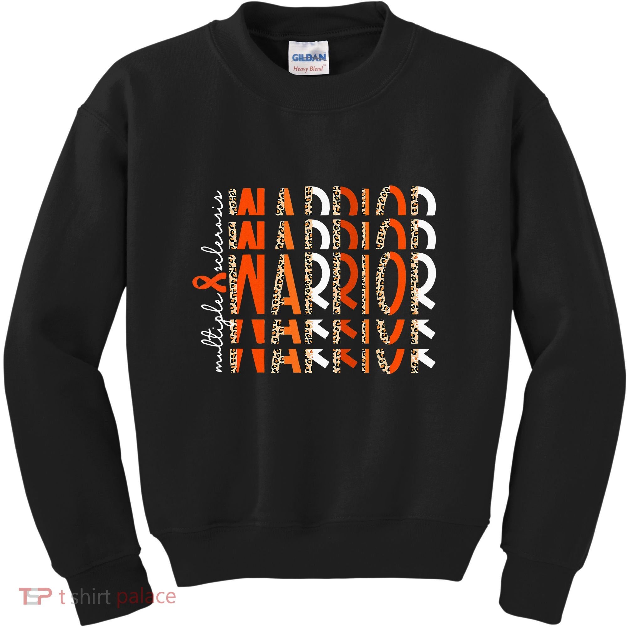 Ms Warrior Multiple Sclerosis Awareness Orange Ribbon Kids Sweatshirt