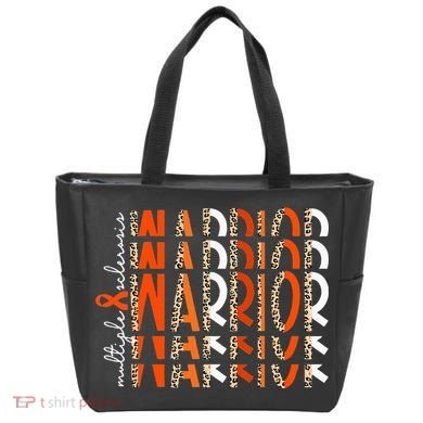 Ms Warrior Multiple Sclerosis Awareness Orange Ribbon Tote Bag