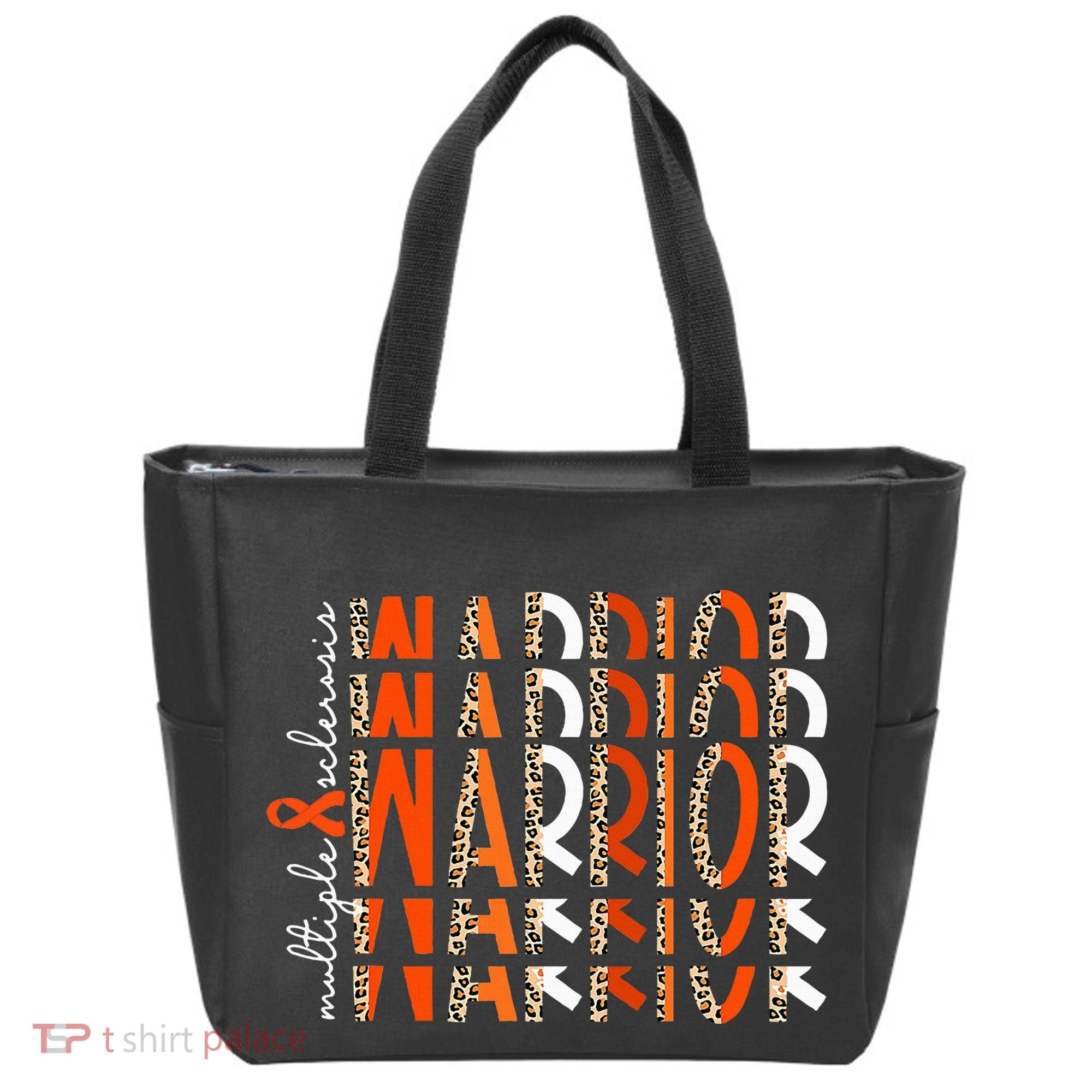 Ms Warrior Multiple Sclerosis Awareness Orange Ribbon Tote Bag
