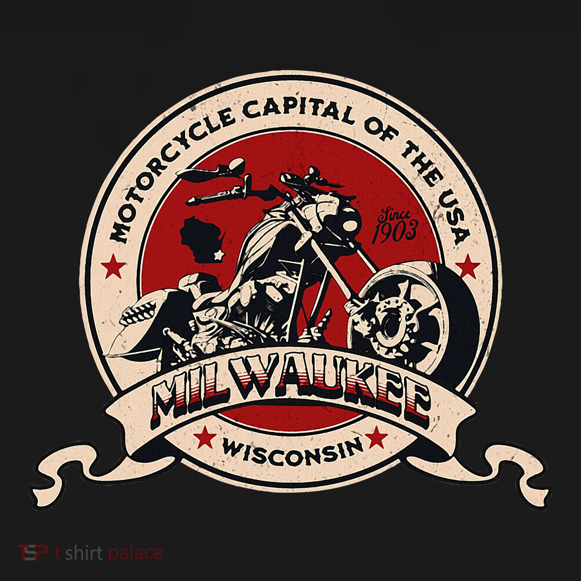 Milwaukee Wisconsin Motorcycle Capital Of The Usa Logo Women's Tank Top