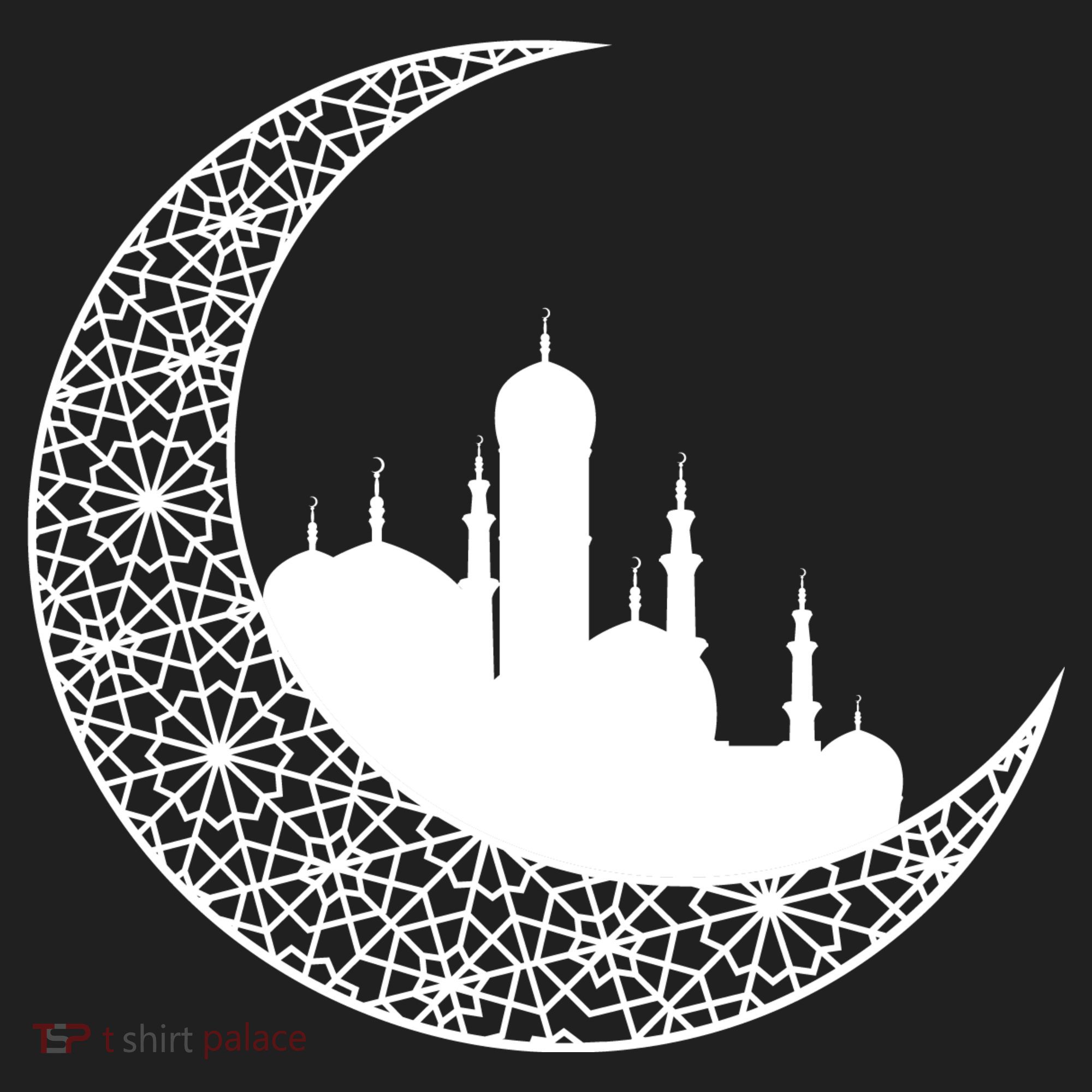 Mosque With Moon Religious Drawing Women's Sweatshirt