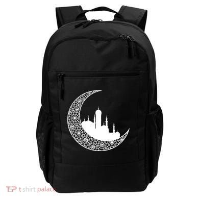 Mosque With Moon Religious Drawing Backpack
