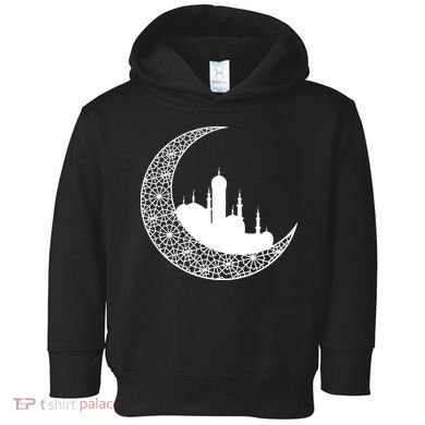 Mosque With Moon Religious Drawing Toddler Hoodie