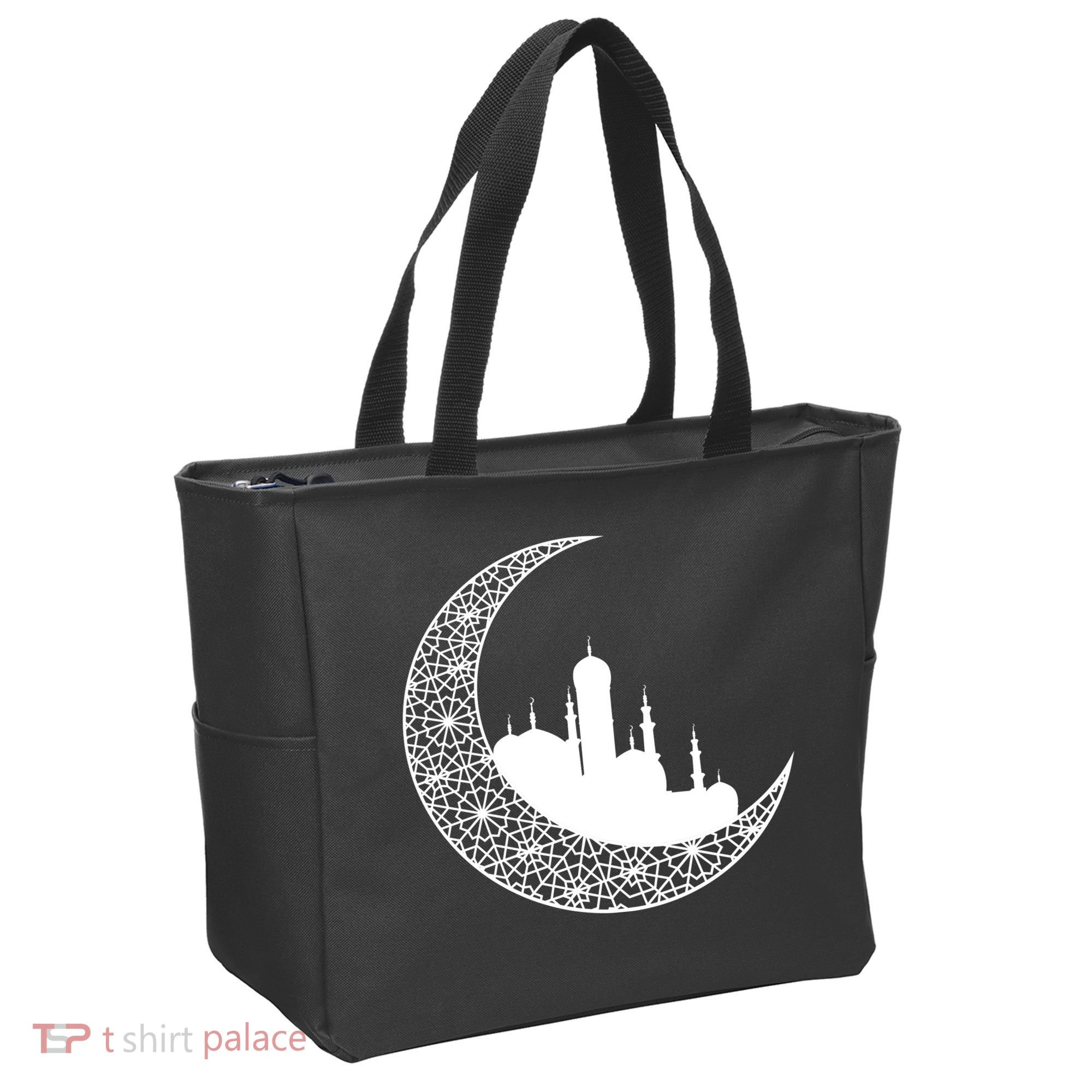 Mosque With Moon Religious Drawing Tote Bag
