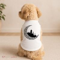 Mosque With Moon Religious Drawing Doggie Tank thumb 2