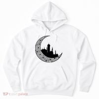Mosque With Moon Religious Drawing Hoodie thumb 0