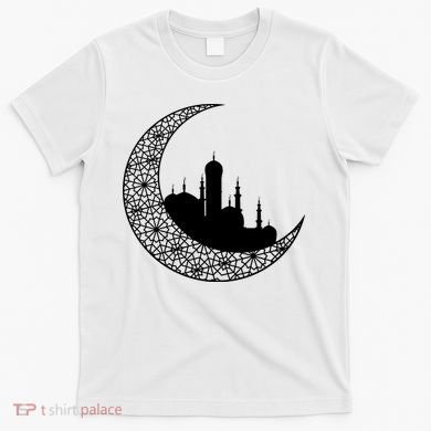 Mosque With Moon Religious Drawing T-Shirt