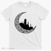 Mosque With Moon Religious Drawing T-Shirt thumb 0