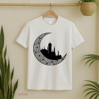 Mosque With Moon Religious Drawing T-Shirt thumb 2