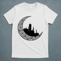 Mosque With Moon Religious Drawing T-Shirt thumb 5