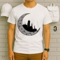 Mosque With Moon Religious Drawing T-Shirt thumb 6