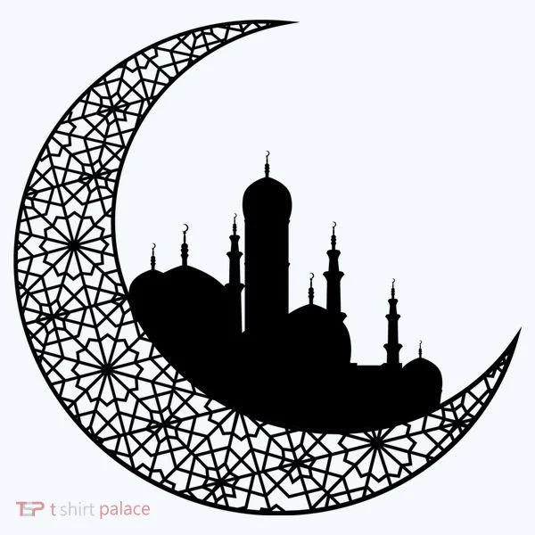 Mosque With Moon Religious Drawing Bucket Hat