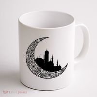 Mosque With Moon Religious Drawing Coffee Mug thumb 1