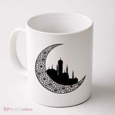 Mosque With Moon Religious Drawing Coffee Mug