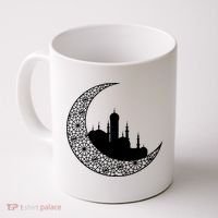 Mosque With Moon Religious Drawing Coffee Mug thumb 0