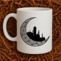 Mosque With Moon Religious Drawing Coffee Mug thumb 2