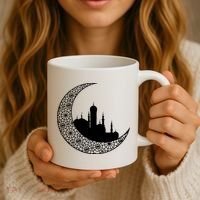 Mosque With Moon Religious Drawing Coffee Mug thumb 3