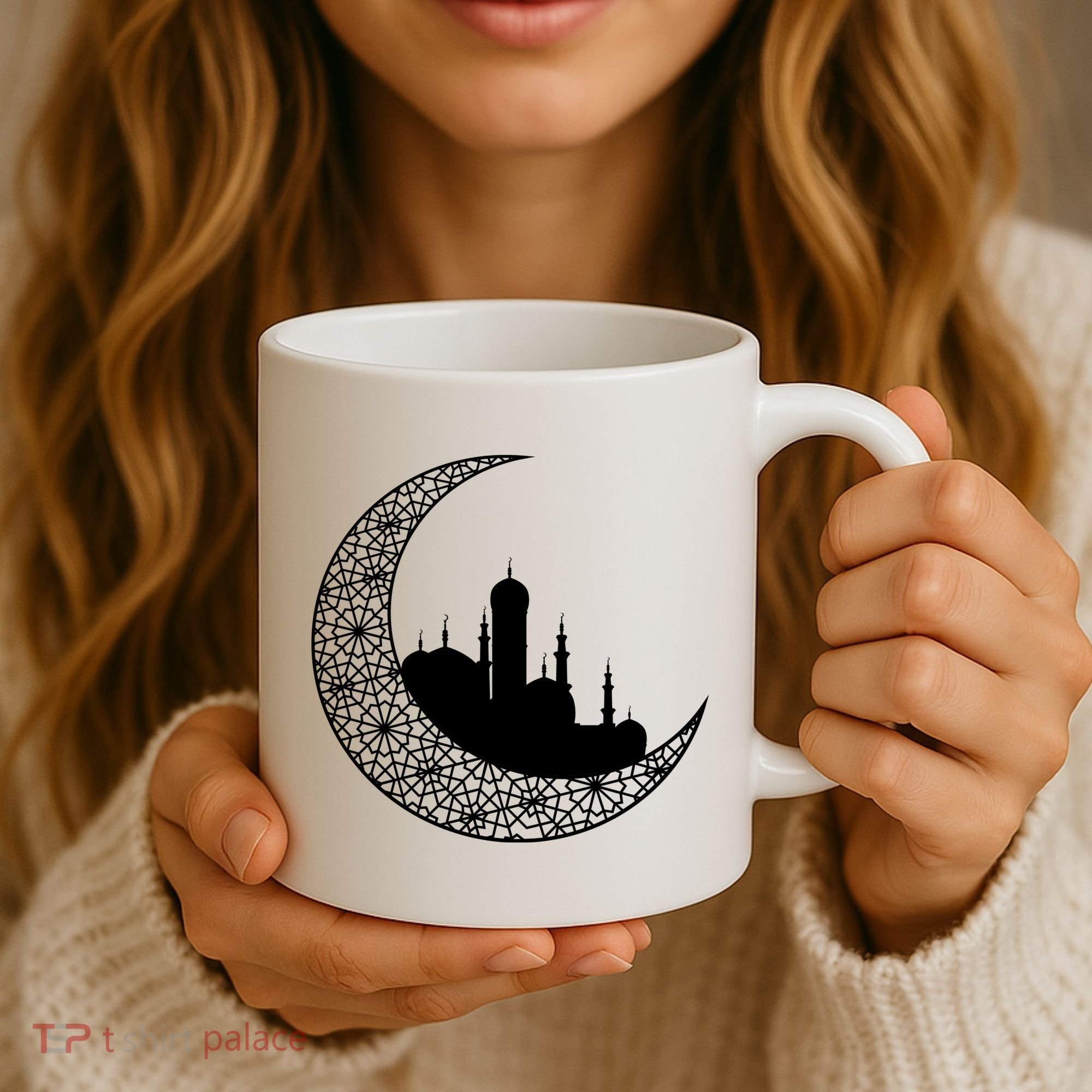 Mosque With Moon Religious Drawing Coffee Mug
