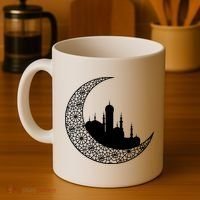 Mosque With Moon Religious Drawing Coffee Mug thumb 4
