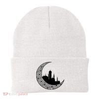 Mosque With Moon Religious Drawing Beanie thumb 0