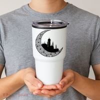 Mosque With Moon Religious Drawing Tumbler thumb 2