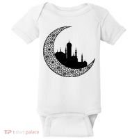 Mosque With Moon Religious Drawing Baby Bodysuit thumb 0