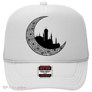 Mosque With Moon Religious Drawing Hat