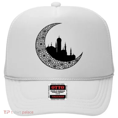 Mosque With Moon Religious Drawing Hat
