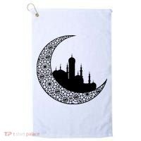 Mosque With Moon Religious Drawing Golf Towel thumb 0