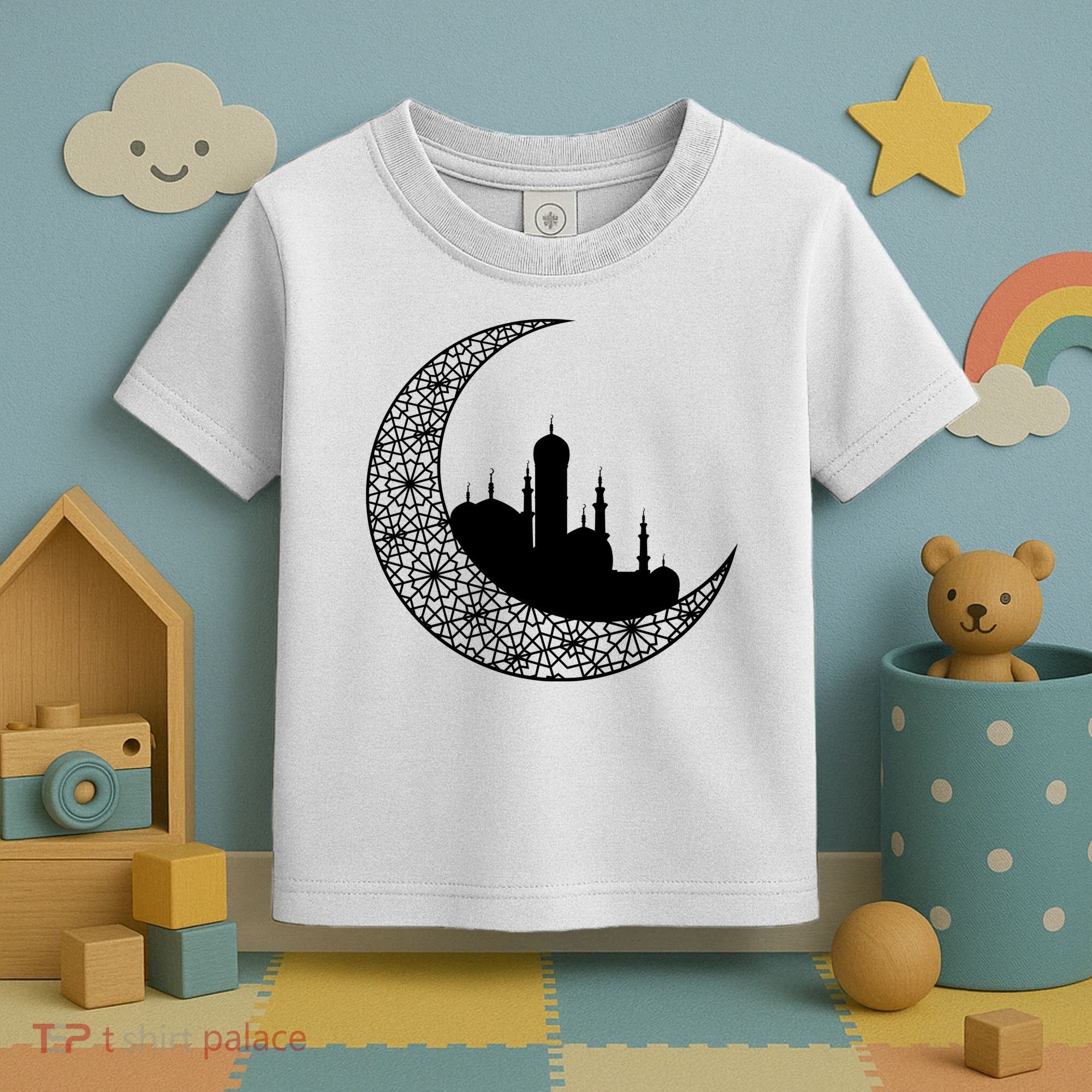 Mosque With Moon Religious Drawing Toddler T-Shirt