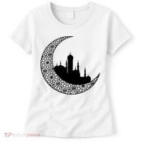Mosque With Moon Religious Drawing Women's T-Shirt thumb 0