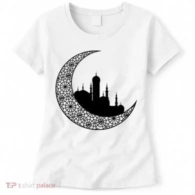 Mosque With Moon Religious Drawing Women's T-Shirt