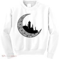 Mosque With Moon Religious Drawing Kids Sweatshirt thumb 0
