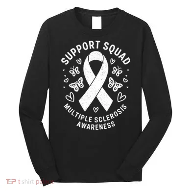Ms Warrior Ms Support Squad For Multiple Sclerosis Awareness Long Sleeve Shirt
