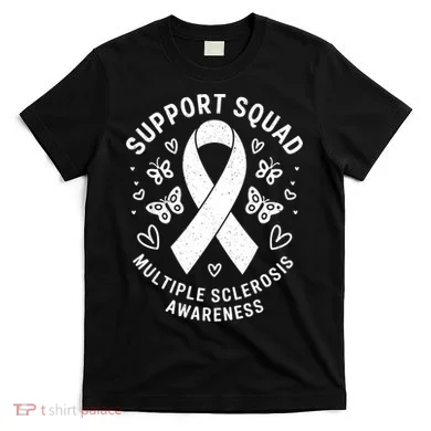 Ms Warrior Ms Support Squad For Multiple Sclerosis Awareness T-Shirt
