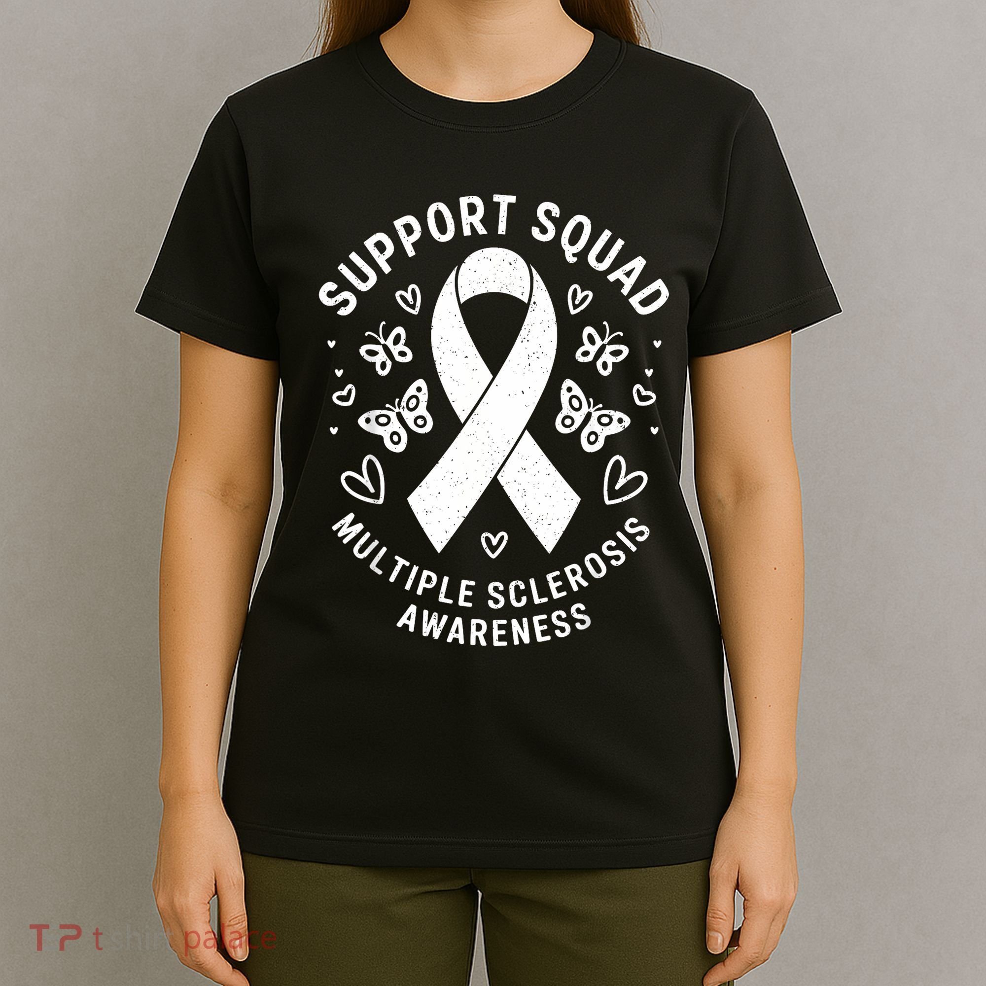 Ms Warrior Ms Support Squad For Multiple Sclerosis Awareness T-Shirt