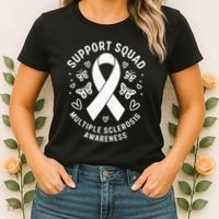 Ms Warrior Ms Support Squad For Multiple Sclerosis Awareness Women's T-Shirt thumb 2