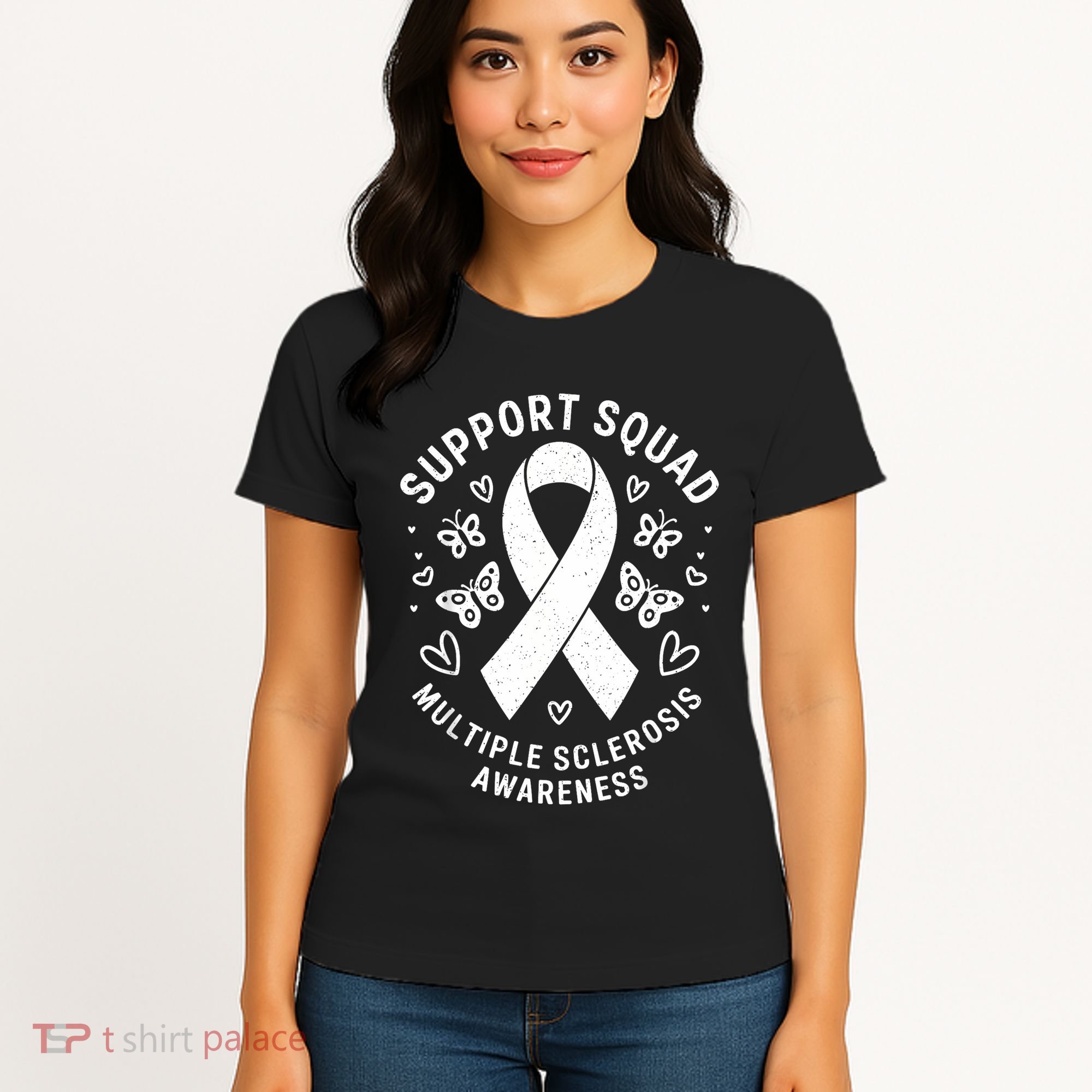 Ms Warrior Ms Support Squad For Multiple Sclerosis Awareness Women's T-Shirt
